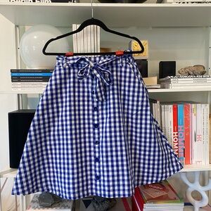 ModCloth Fit and Flare Plaid Skirt